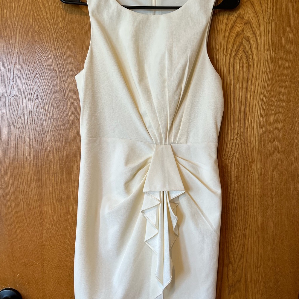 Ark & Co Cream Sheath Mini Dress Bateau Neckline
